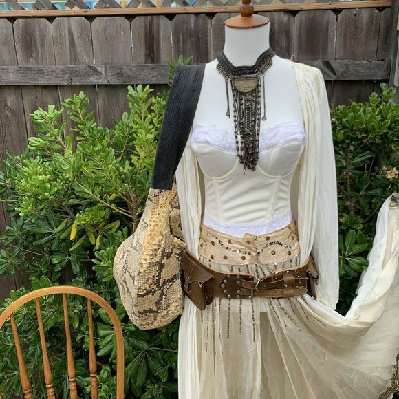 Vintage Python Hobo Bag Christian Dior Zipper - Picture 3 of 9